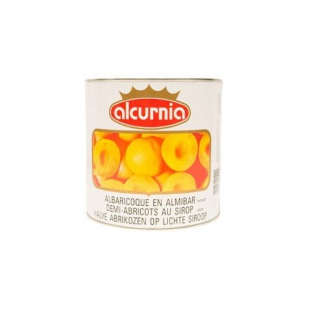 Demi abricot Alcurnia au sirop 6 x 3kg 