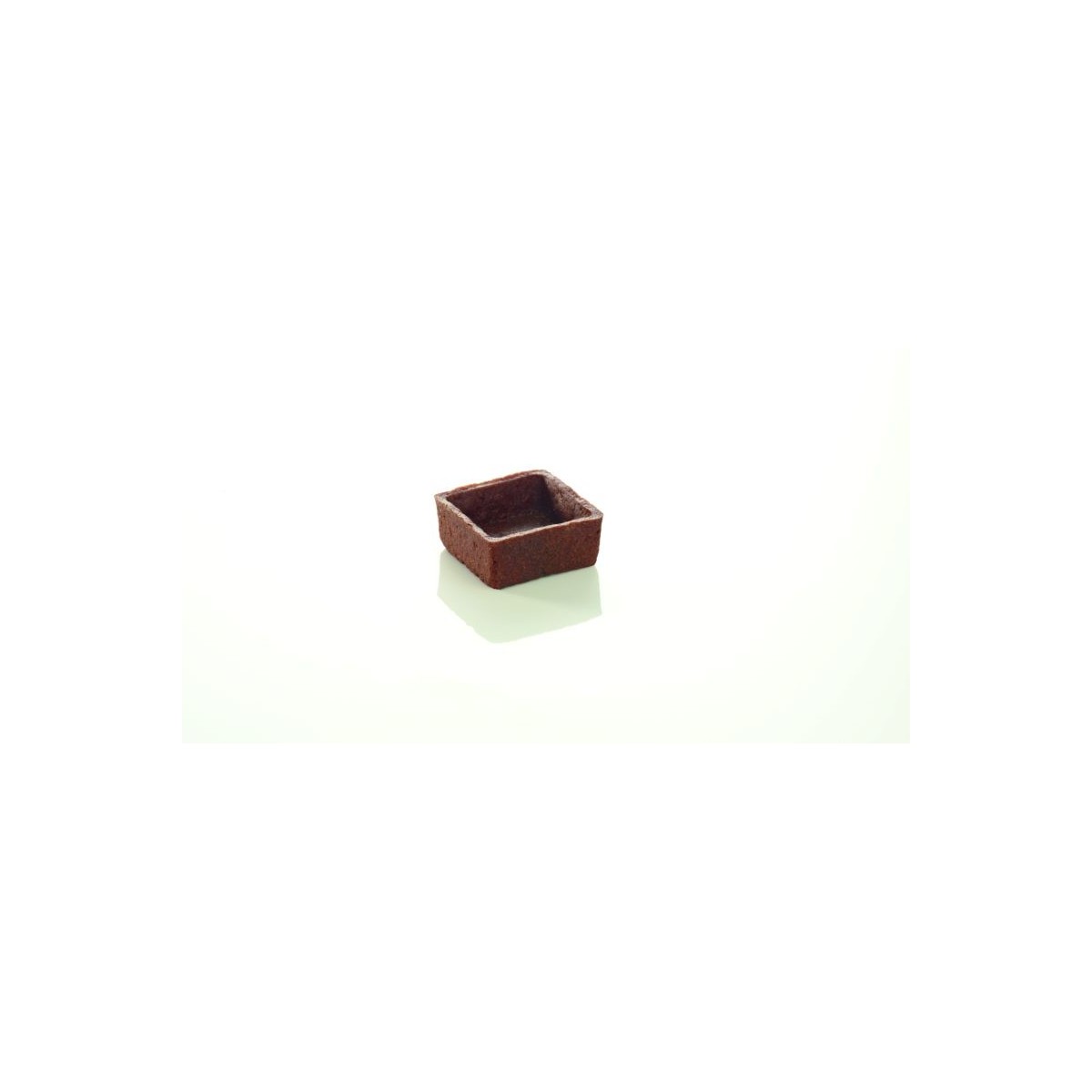 PIDY TARTLET SANDED SQUARE 7X7CM H1.8CM CHOCOLATE TRENDY SHELL 96 PIECES  BOX