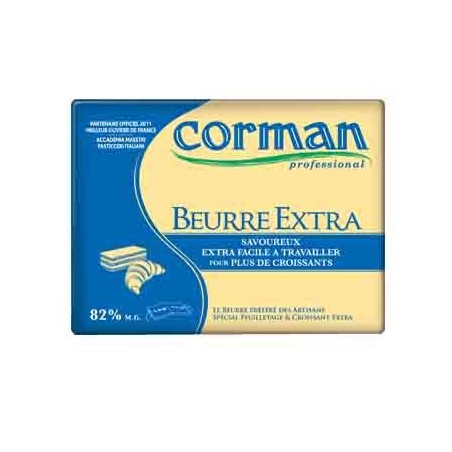 CORMAN BUTTER EXTRA 82% PUFF PASTRY & CROISSANT CAROTENE 5 X 2KG 0029093 - 26851001  KG