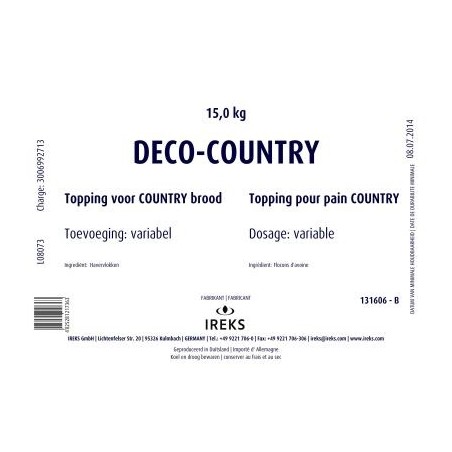 IREKS DECO COUNTRY 15KG  BAG