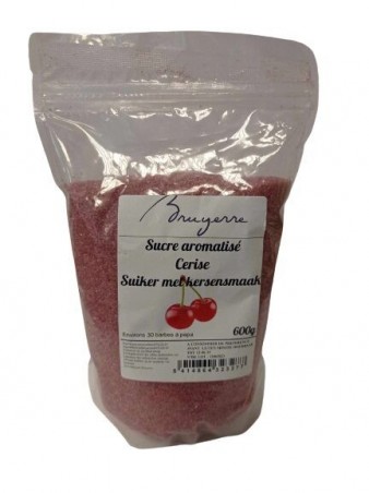SUCRE BARBE A PAPA AROMATISE CERISE BRUYERRE600GR 