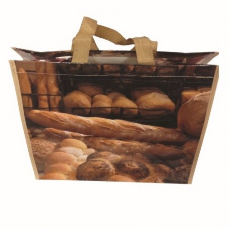REUSABLE WOVEN PP BAG "BAKERY PASTRY" 39X28X34CM 20 PIECES  PACKAGE