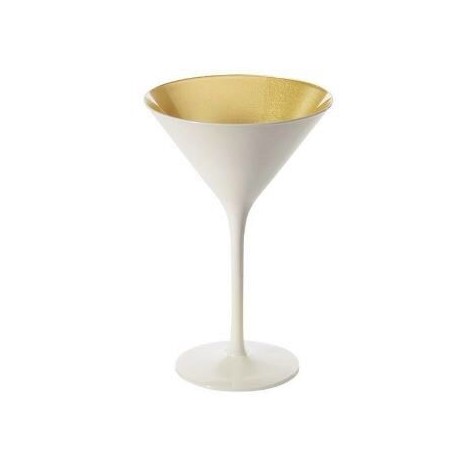 STOLZLE OLYMPIC VERRE COUPE COCKTAIL BLANC/OR 24CL