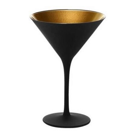 STOLZLE OLYMPIC VERRE COUPE COCKTAIL NOIR/OR 24CL