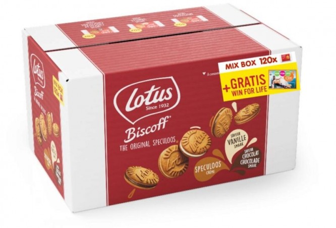 + LOTUS SPECULOOS BISCUIT FOURRÉ 3 GOUTS EMBALLAGE  INDIVIDUEL 120 PIÈCES