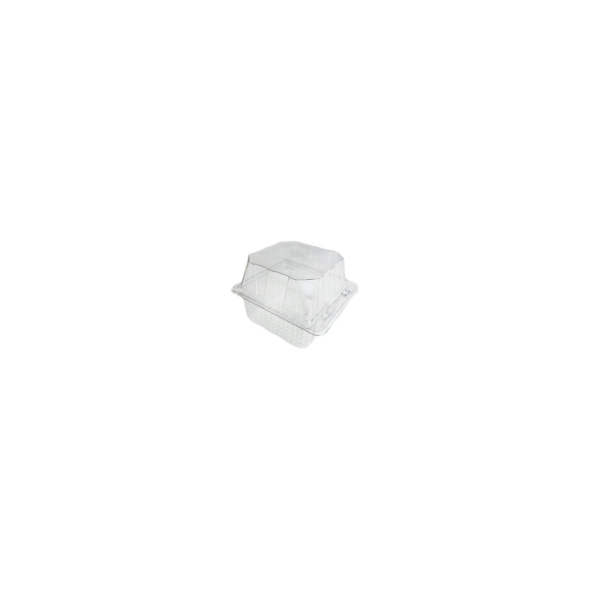 PATIPACK SQUARE PASTRY BOX 10X10X9CM VENTILATED HINGED LID 405PCS 