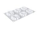 SILIKOMART KIT 3D TARTE RING BLOOM Ø 76,5MM HT17MM 6 CERCLES + MOULE 6 EMPREINTES 
