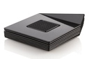 ASSIETTE/ PLATEAU NOIR CARRE 83X83MM REUTILISABLE 100PCES