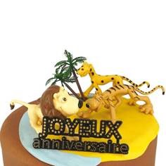 KIT DECOR GATEAU SAVANE 3 ANIMAUX