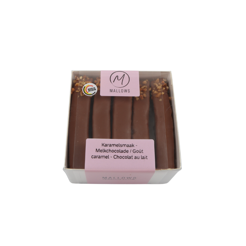 MALLOWS MARSHMALLOW STICK CARAMEL CHOCOLAT LAIT 9 X 1,5CM 10 PCS - 130GR 