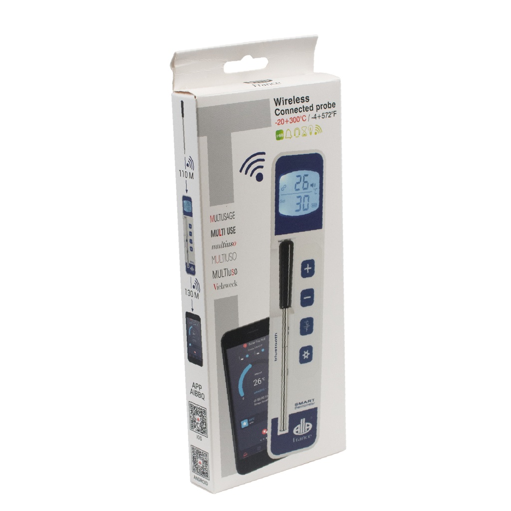 ALLA THERMOMETRE BLUETOOTH SONDE INOX 304/150 mm  DE -20° A +300°