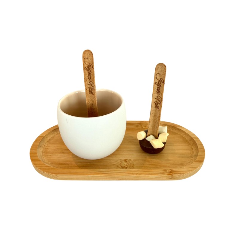 ECOPOON - PACK DE 2 TOUILLETTES JOYEUX NOËL AU CHOCOLAT FONDANT ET SPECULOOS