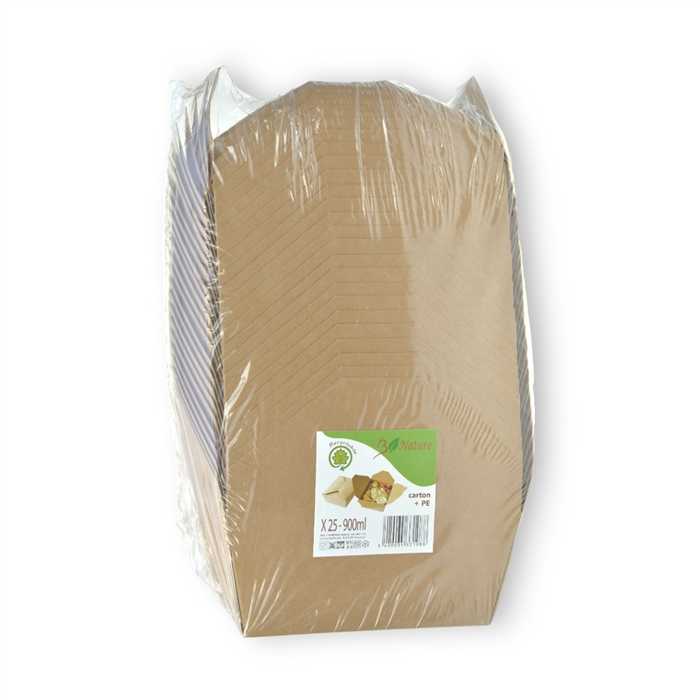 RAVIER KRAFT REFERMABLE 1900ML 21.5 x 15.5CM HT 6.5CM 25PCS 