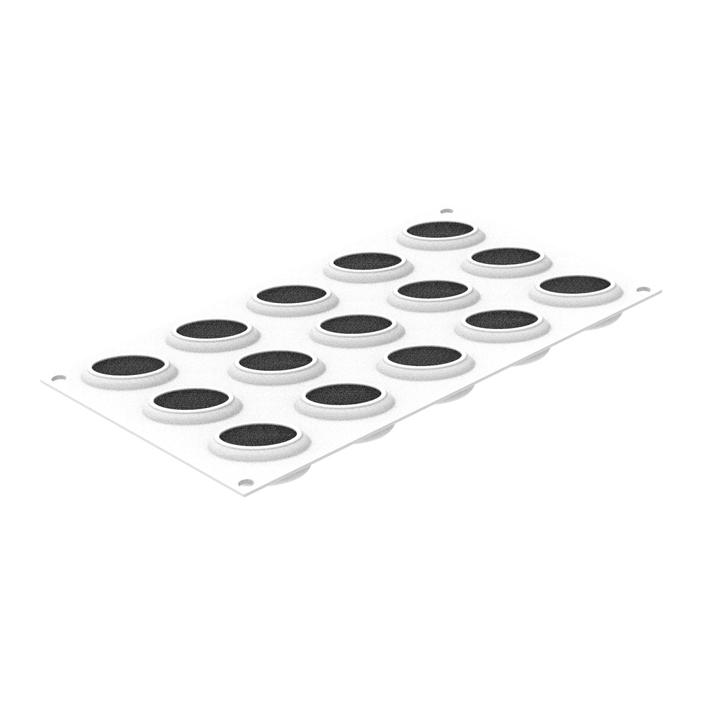 MOULE SILIKOMART OVAL 30 SILICONE MOULD N.15 52X36 HT 22 MM + CUTTER