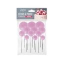 CAKE TOPPER BOULES ROSES NACRÉES 4 DIAM : 2CM, 2,5CM, 3CM ET 4CM PAQUET DE 12 PCS