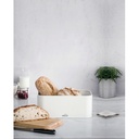 LACOR BOITE A PAIN LAQUEE BLANCHE A/COUVERCLE BOIS 42X22.5XH12.5CM