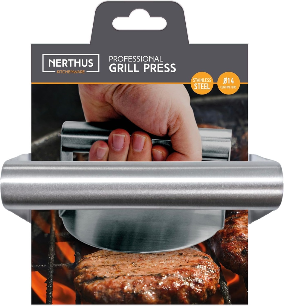 NERTHUS PRESSE A SMASH BURGER 14XH7.5CM INOX 18/0