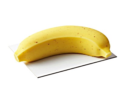 MOULE SILICONE TROMPE L'OEIL - BANANE 12 x 8CM HT 3CM 125ML 