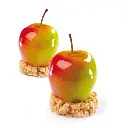 PAVOFLEX - MOULE TROMPE L'OEIL 40 x 30 CM - POMME - DIAM 55MM HT 48MM 90ML - 20 EMPREINTES