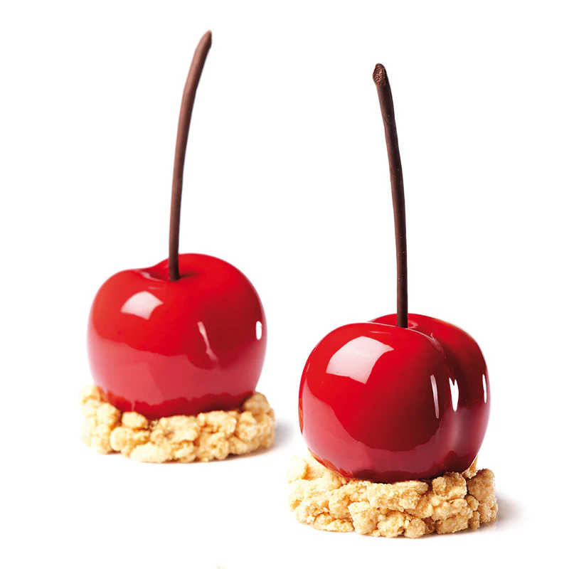 PAVOFLEX - MOULE TROMPE L'OEIL 40 x 30 CM - PÊCHE/CERISE- DIAM 58MM HT 46MM 90ML - 20 EMPREINTES