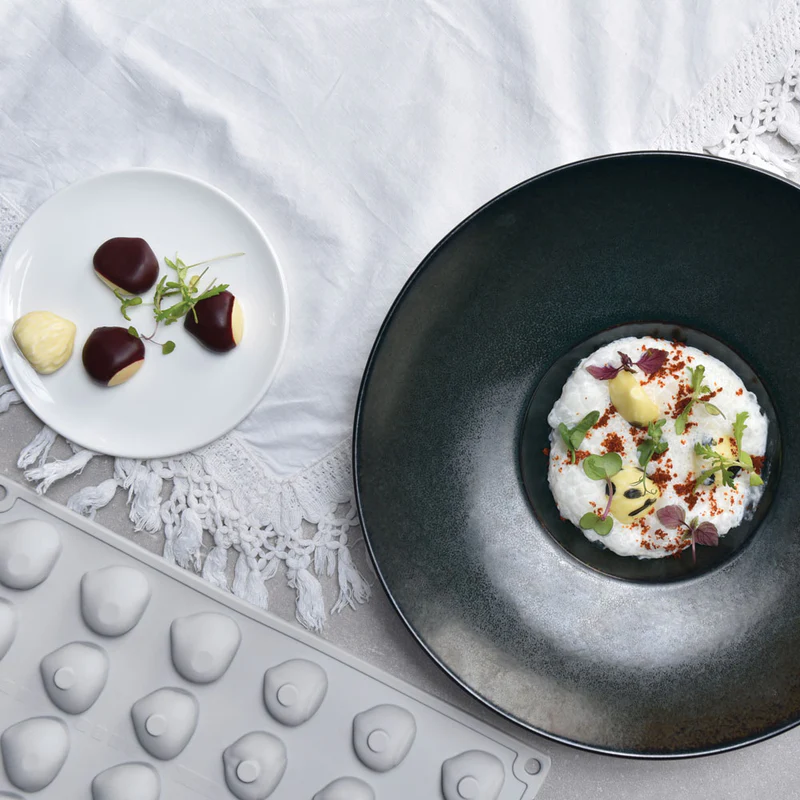 PAVOFLEX - MOULE TROMPE L'OEIL - NOIX - DIAM 38MM HT 16MM 8ML - 18 EMPREINTES