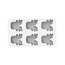 MOULE SILIKOMART RUDOLPH 100 N.6 - 73 x 72MM HT 30MM + CUTTER