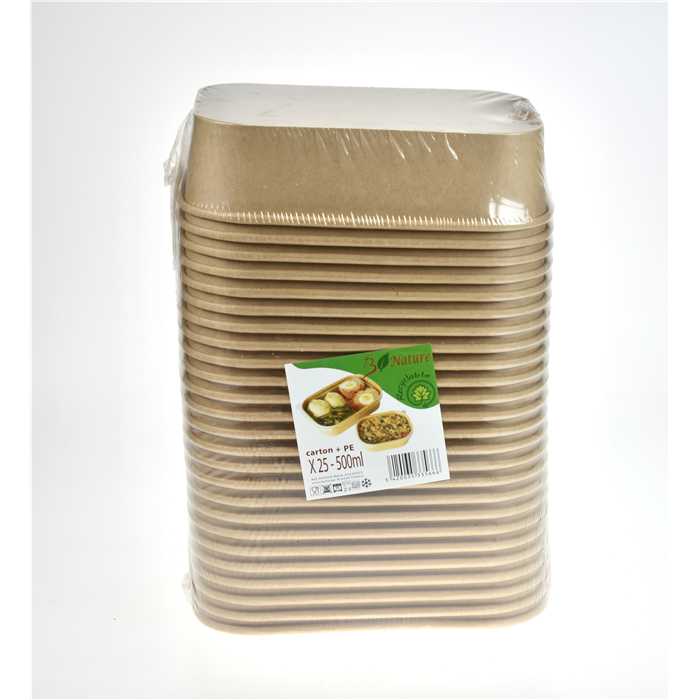 POT EN CARTON KRAFT 30ML PAQUET DE 50PCS **SANS COUVERCLE**