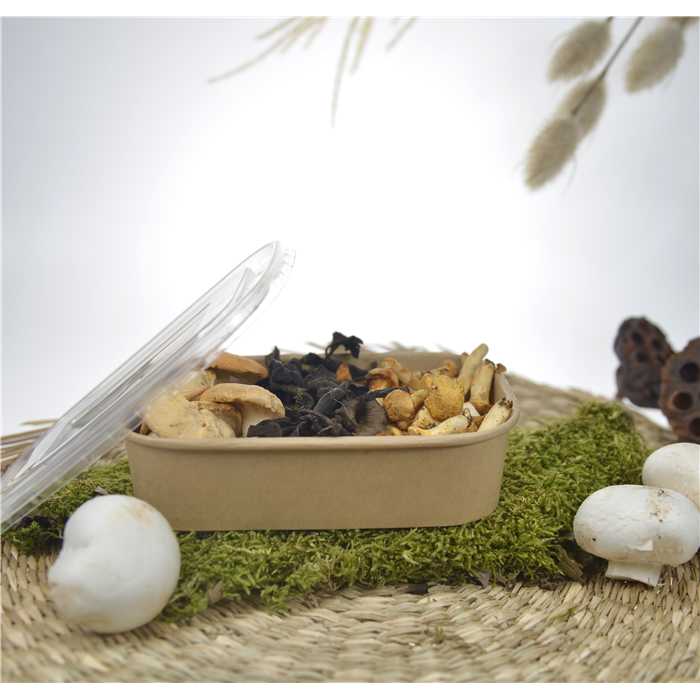 RAVIER EN CARTON KRAFT 17 x 12CM HT 4.3CM 500ML 25PCS **SANS COUVERCLE**