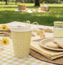 GOBELET AZULEJO JAUNE EN CARTON 250ML 25 PCS