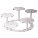 PRESENTOIR A GATEAUX "LOOP 5" - DIAM.  77CM HT 26CM - 5 SUPPORTS DIAM. 26CM