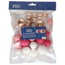 DÉCORATIONS BOULES SUR PIQUES OR, ARGENT ET NOIR 32PCS
