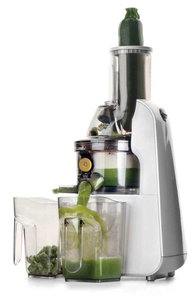 LACOR EXTRACTEUR DE JUS BLANC VERTICAL ROTATION LENTE 60 TOURS MINUTE 