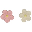 FUNCAKES MARGUERITE BLANC ET ROSE EN SUCRE 3CM 12 PCES