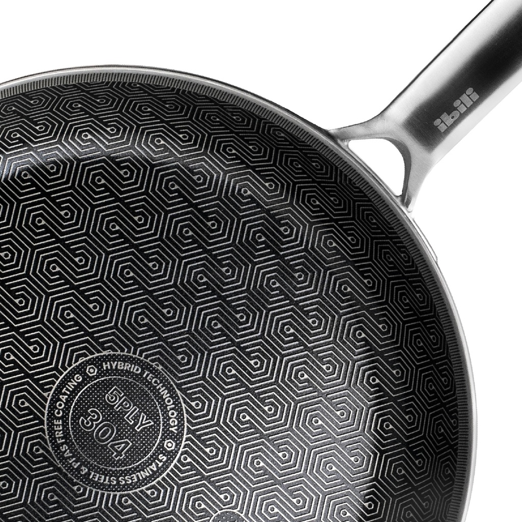 IBILI - POÊLE 5PLY HYBRID PRO DIAM. 18CM ANTI-AD. TOUS FEUX