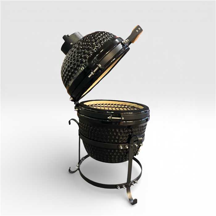 BARBECUE FUJI KAMADO NOIR EN CERAMIQUE 35 x 40,5CM HT 55CM 