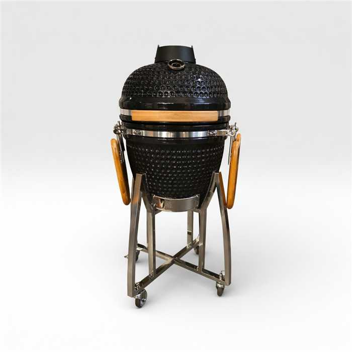 BARBECUE FUJI KAMADO NOIR EN CERAMIQUE 35 x 40,5CM HT 55CM 