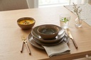 TASSINON - ASSIETTE PLATE EN GRÈS RÉACTIF MIEL Ø27CM