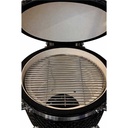 BARBECUE FUJI KAMADO NOIR EN CÉRAMIQUE 121 X 65,5CM HT 108CM - GRILLE Ø38,5CM