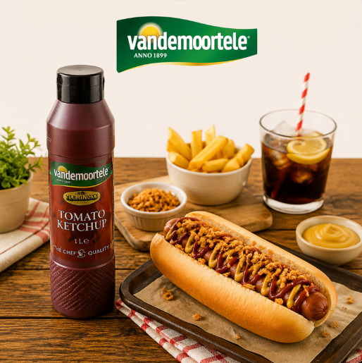 VANDEMOORTELE SAUCE TOMATO KETCHUP TUBE 1L