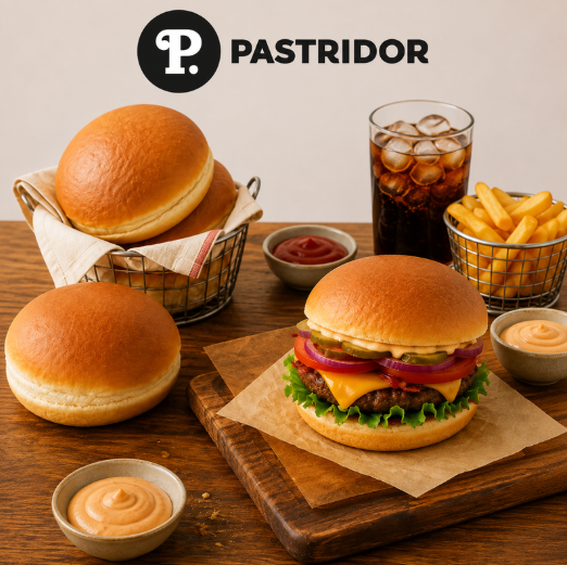 ❄️PASTRIDOR 2416 HAMBURGER BUN BRIOCHE Ø11.3CM  30 X 110GR