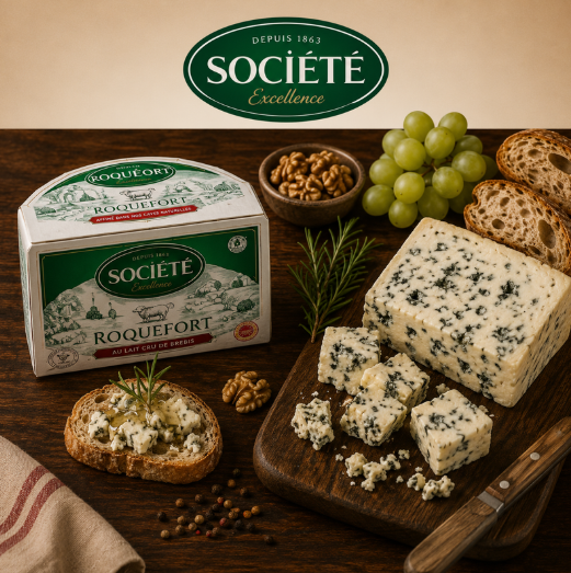 FROMAGE ROQUEFORT SOCIETE ± 1.5KG   ***POIDS VARIABLE***