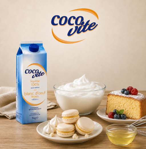 COCOVITE 174 BLANCS D'OEUFS LIQUIDES LONGUE DLC CARTON BLANC 1L