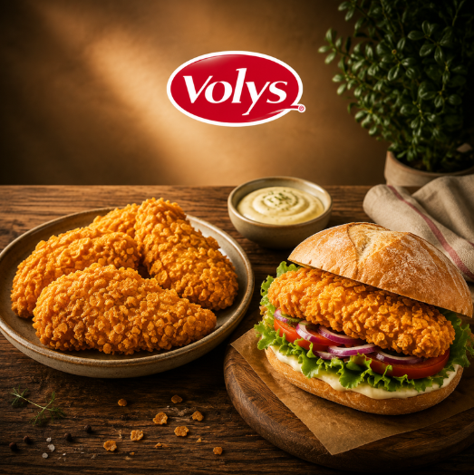 ❄️VOLYS STAR FILET POULET PANE CROUSTILLANT PRECUIT  HALAL 24X125GR