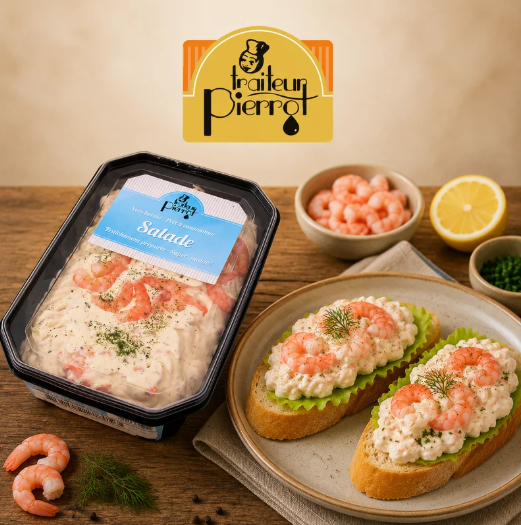 TRAITEUR PIERROT SALADE CREVETTE TIGREE AIL 1.25KG