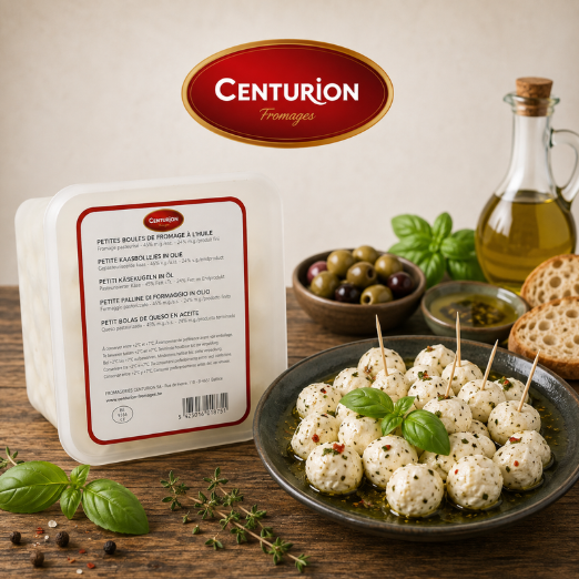 ❄️CENTURION MINI BOULES DE MOZZARELLA 1.3KG SURGELÉE 5GR - DIAM 25MM
