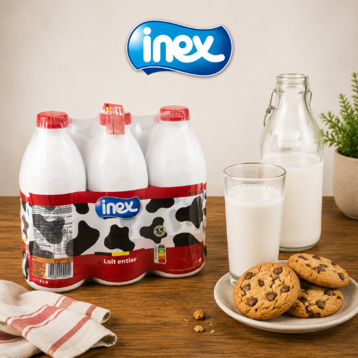 INEX 6013 LAIT ENTIER UHT PET 6 X 1L  ***EPUISE MAPTREM - A REMPLACER PAR SOLAREC EN 12 X 1 L***