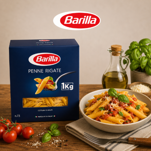 PATES BARILLA N°73 PENNE RIGATE 1KG