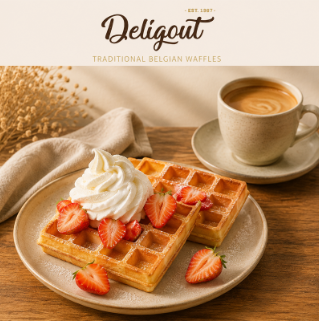 ❄️DELIGOUT BLEU GAUFRE DE BRUXELLES 24 X 80GR  3 X 5