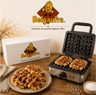 ❄️BELGAUFRA PATONS DE GAUFRES DE LIEGE *BEURRE* 130 X 130GR