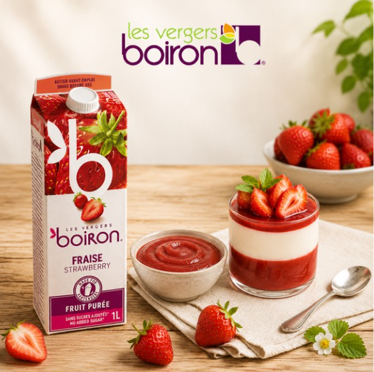 BOIRON PUREE DE FRAISE PASTEURISEE 100% 1L